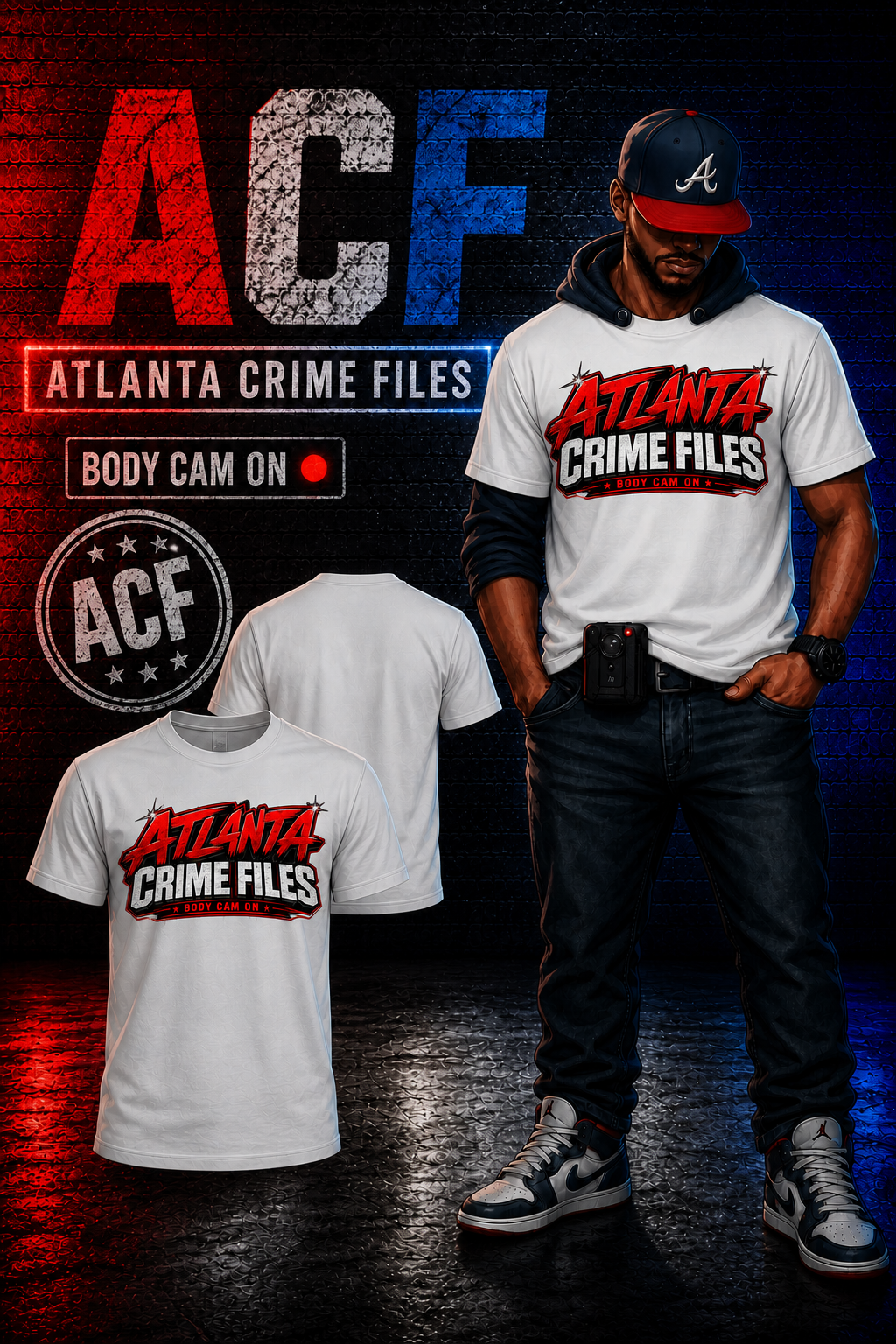 ACF Redline Logo Tee — White