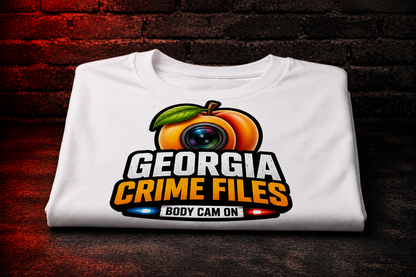 Georgia Crime Files Peach Logo Tee- White