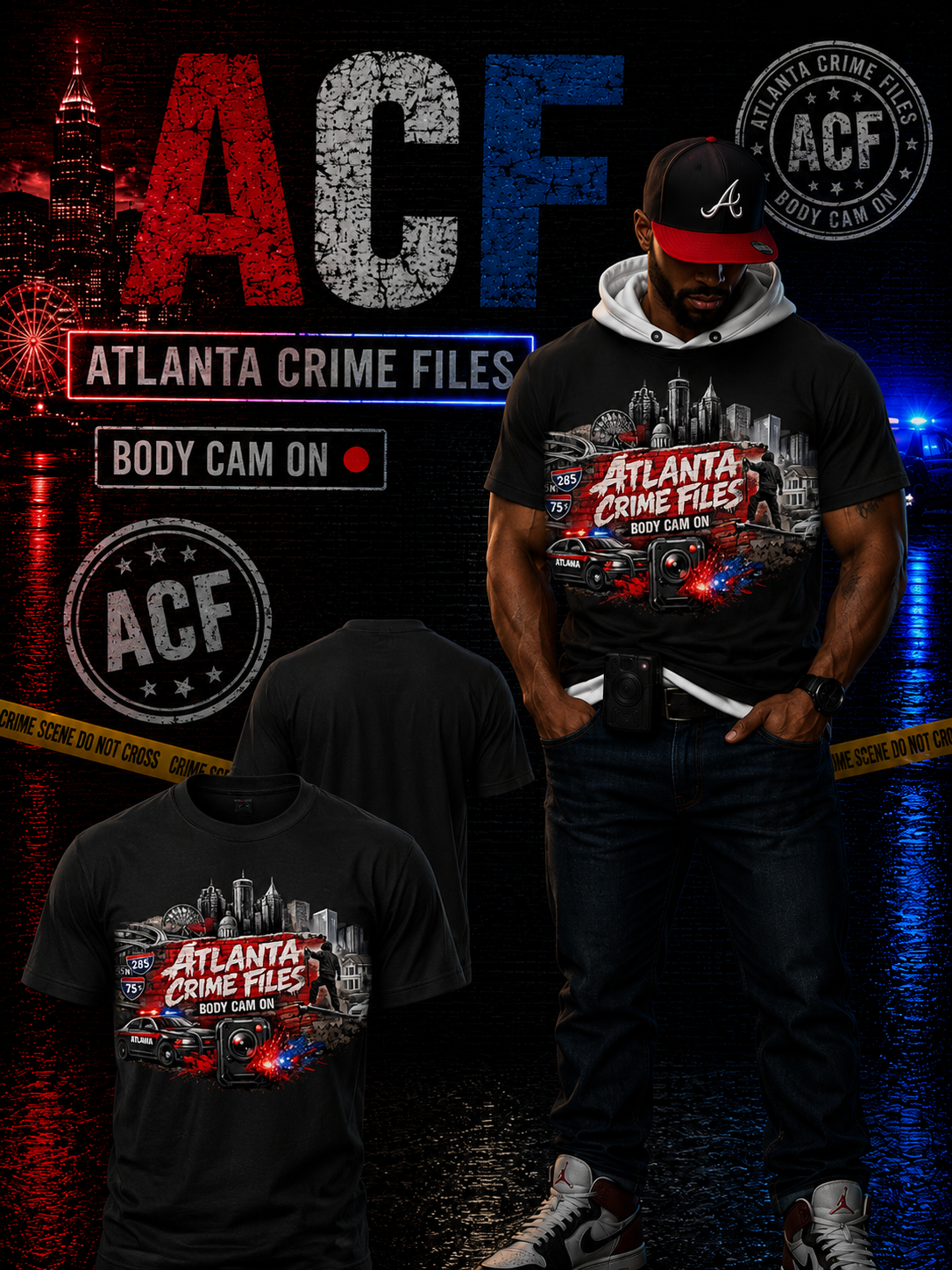 ACF City Wall Tee — Black