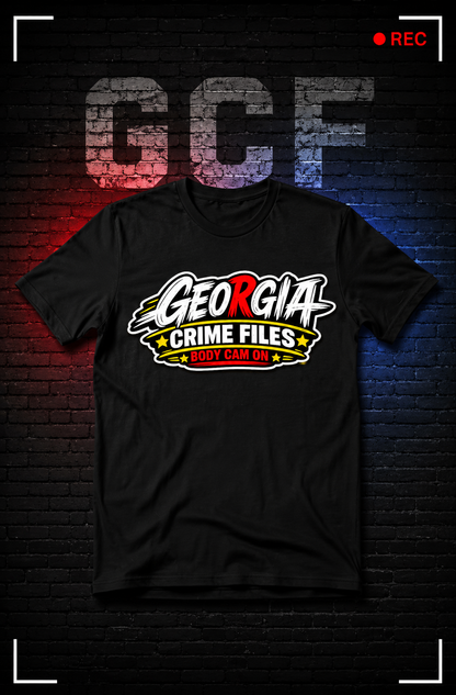 Georgia Crime Files GEORGIA Logo Tee — Black