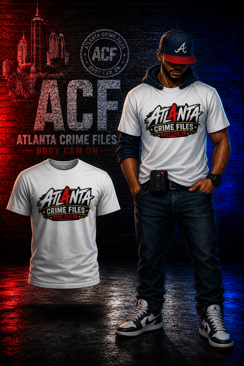 ATL4NTA Logo Tee- ACF-White