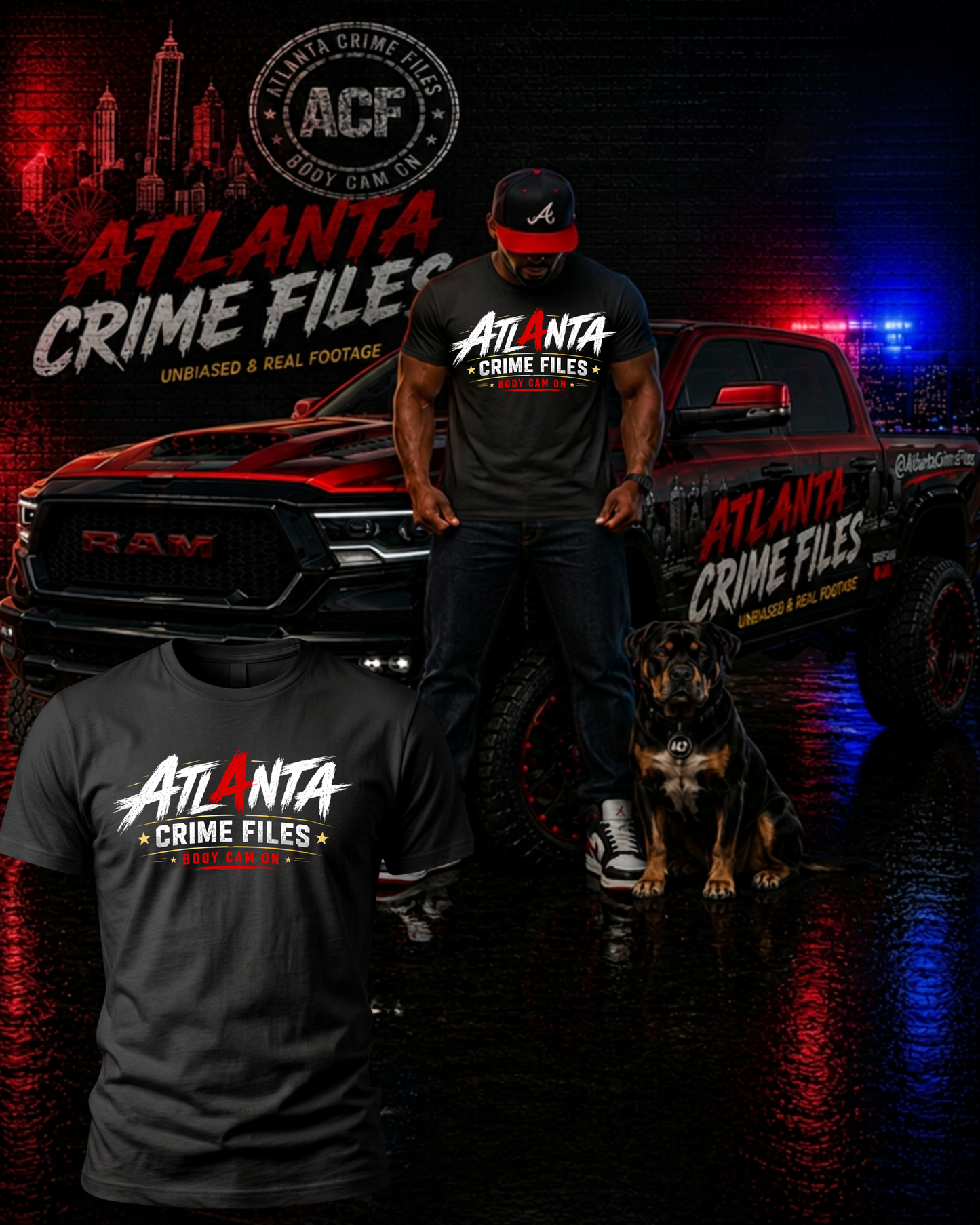ATL4NTA Logo Tee- ACF-Black