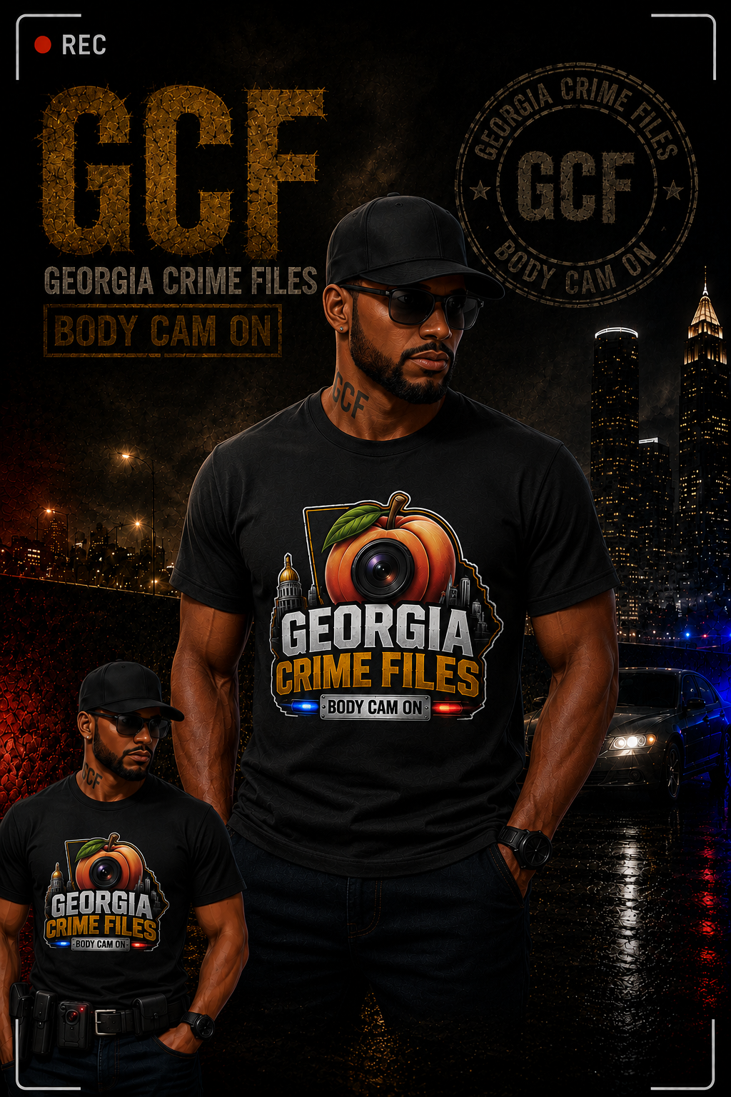 GCF Flagship Peach State Tee — Black